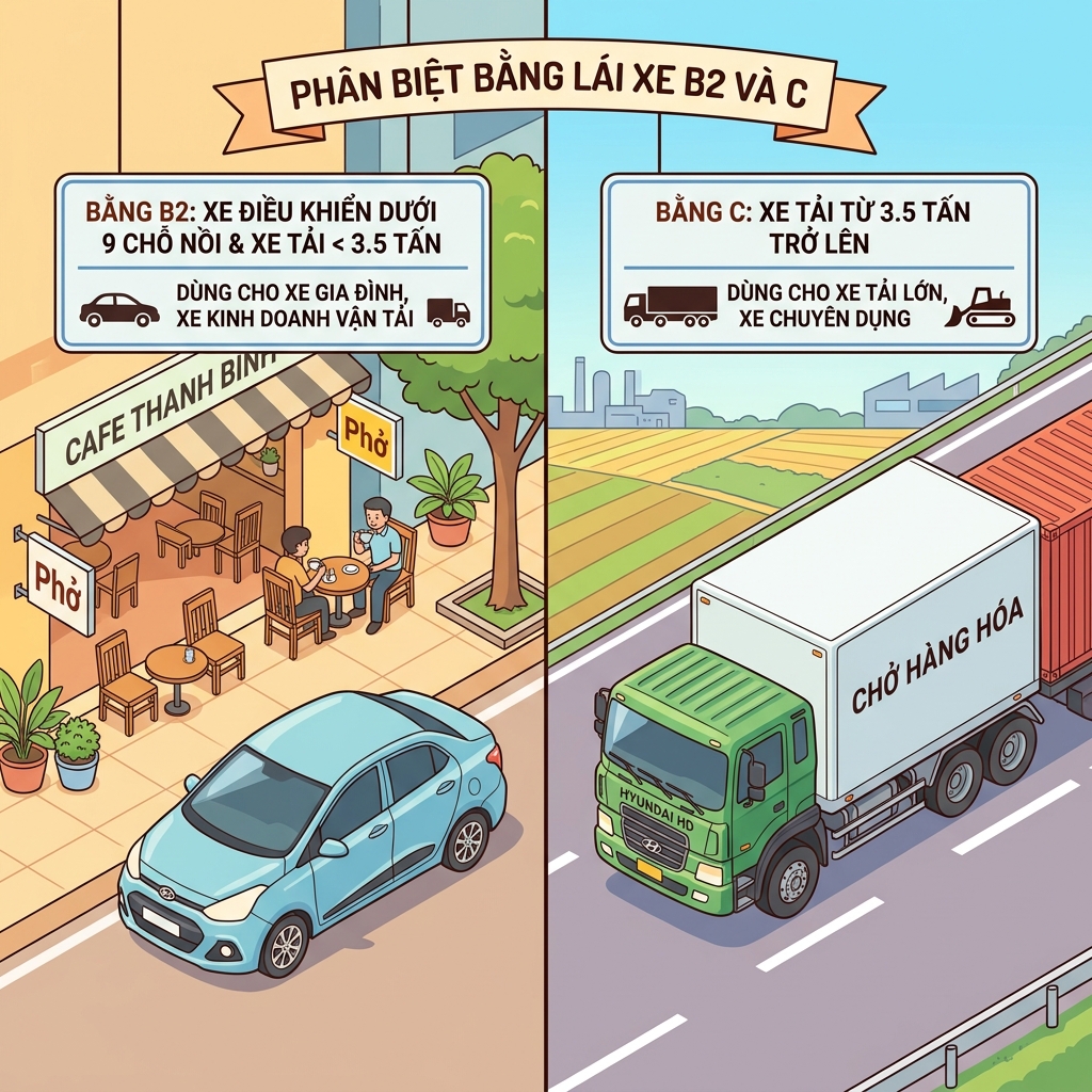 Thi GPLX hạng C xe tải